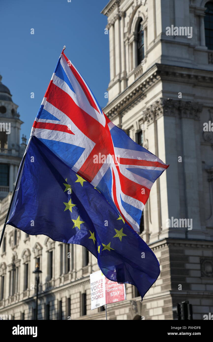 Die Abstimmung März für die Zukunft, London, 20. Oktober 2018. Stockfoto