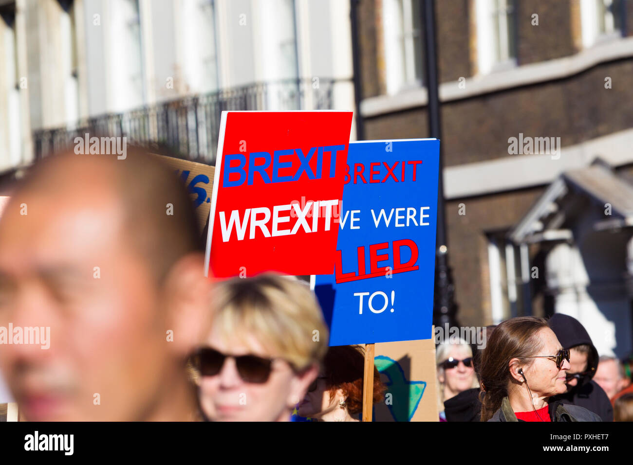 20 Oktober 2018, März für die Zukunft - Abstimmung, Brexit Kampagne, London, UK Stockfoto