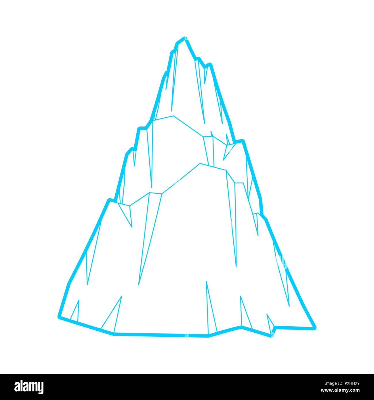 Ice Mountain isoliert. Snow rock. Eisberg Vector Illustration Stock Vektor