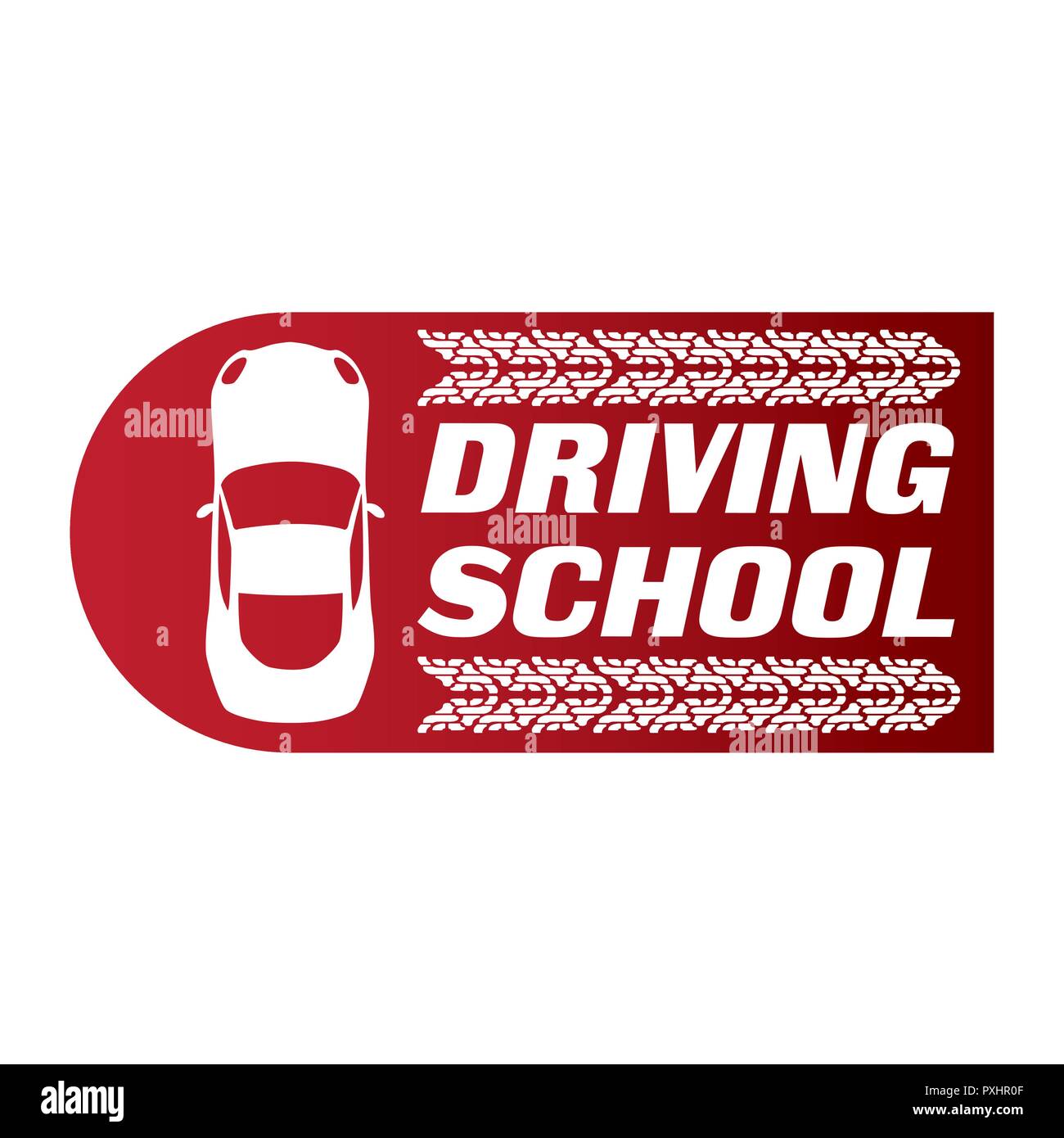Logo der Fahrschule, Auto- und Mechaniker Stock Vektor