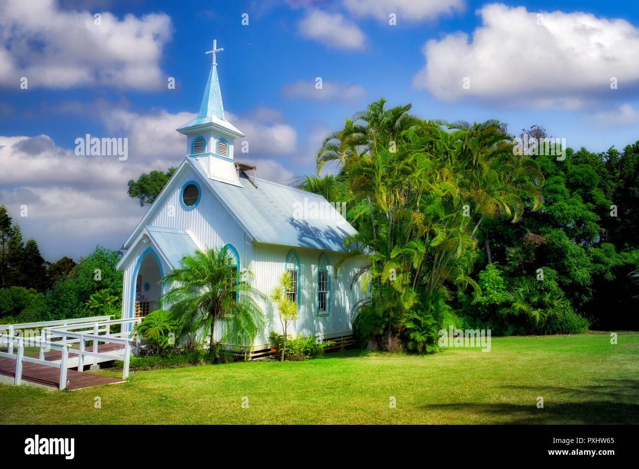 Kirche auf der Großen Insel, Hawaii Stockfoto