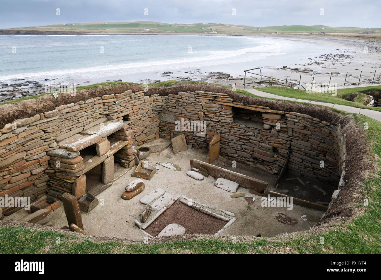 Skara Brae neolithische Dorf Orkney Stockfoto