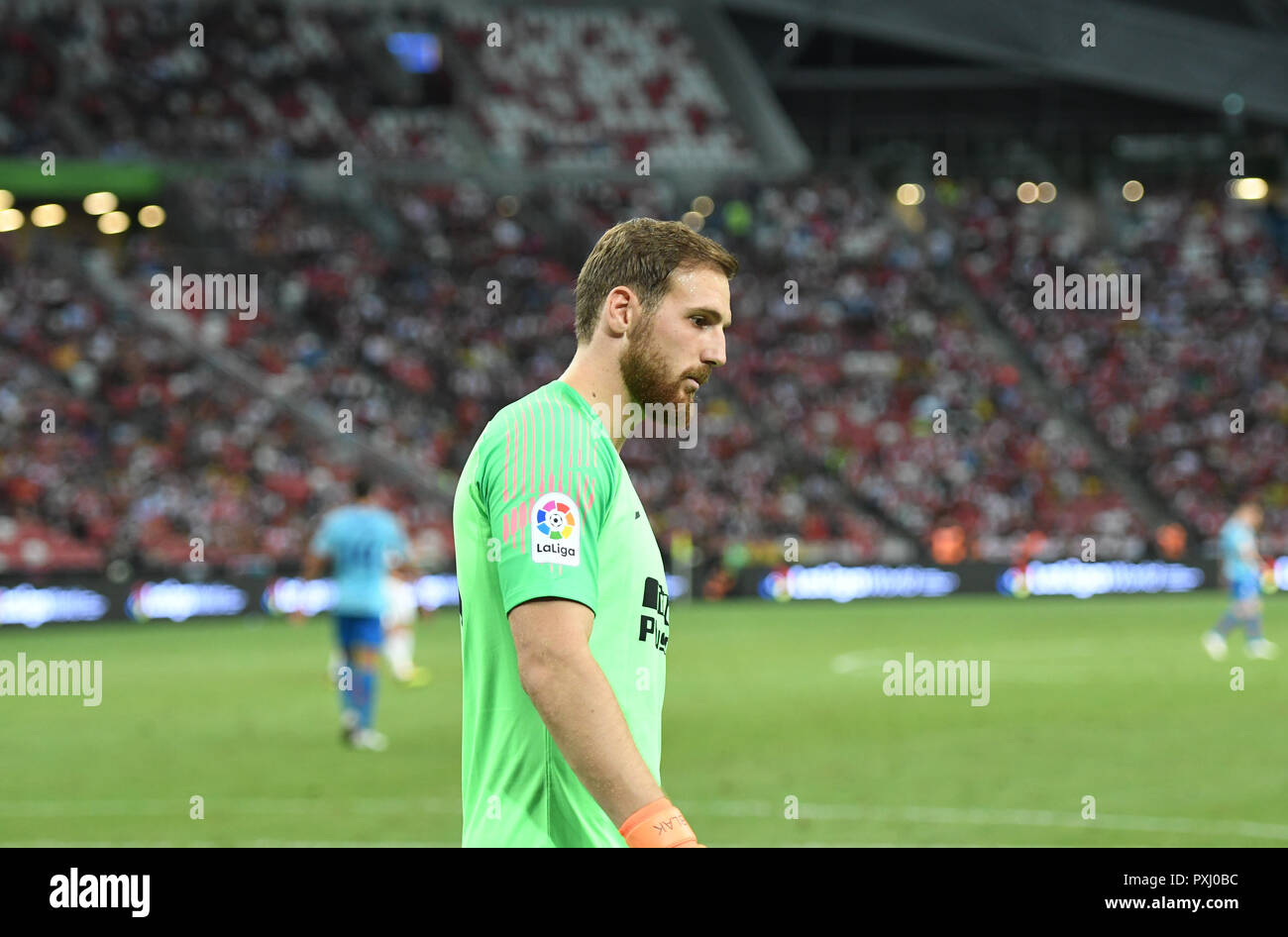 Kallang-Singapore-26 Jul 2018: Jan oblak #13 Spieler von Atletico Madrid in Aktion vor dem icc 2018 zwischen Arsenal gegen bei Atletico de Madrid auf nationaler Stockfoto