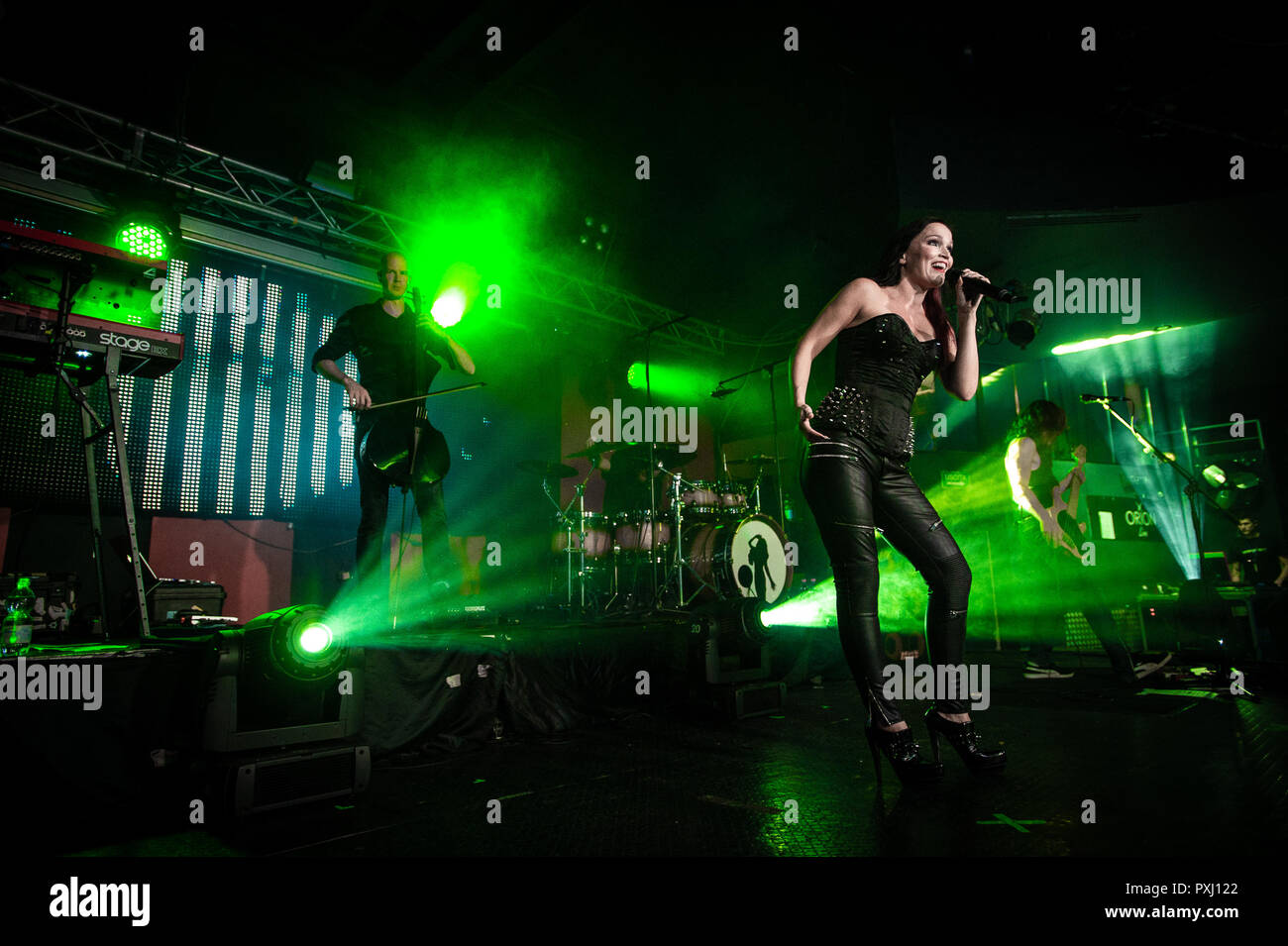 Finnische Sänger und Songwriter, Tarja Turunen live auf der Bühne bei Orion Live Club, Rom, Italien Am 17. Oktober 2018. Foto von Giuseppe Maffia Stockfoto