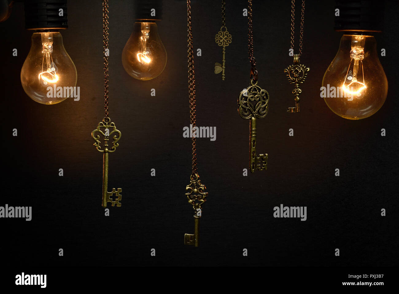 Glühbirne retro Licht edison Idee Erfindung Technologie Stockfoto