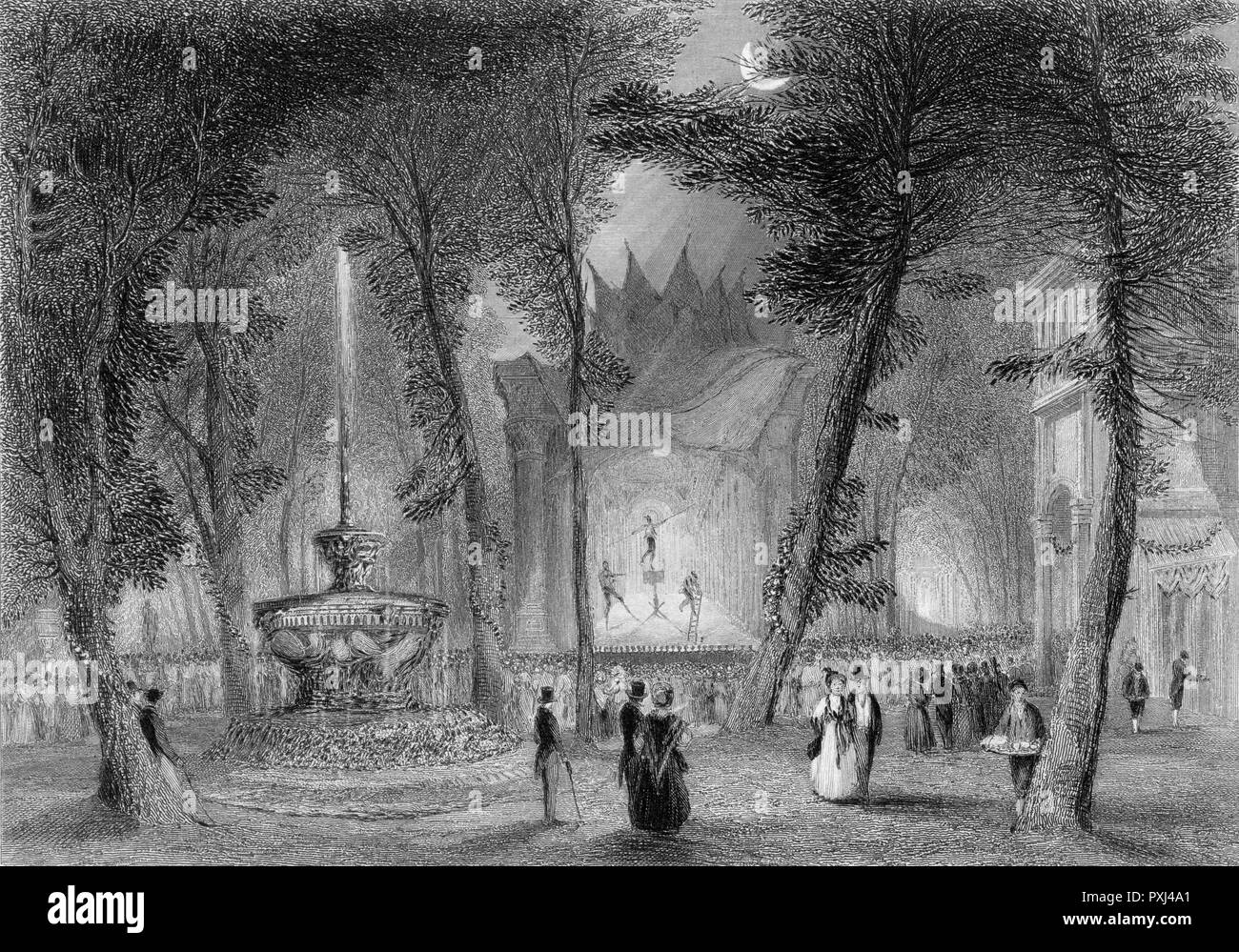 VAUXHALL GARDENS/1840 Stockfoto