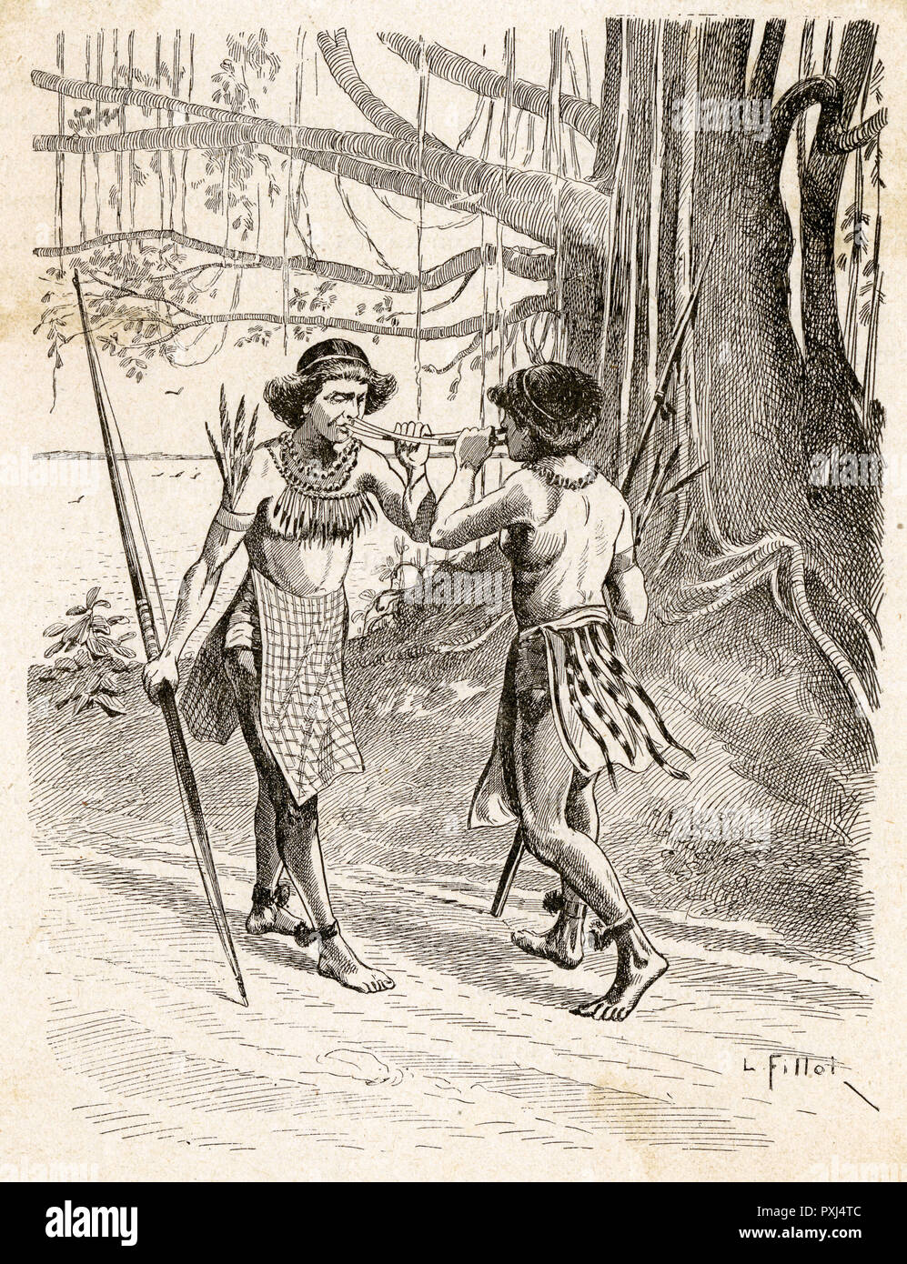 AMAZON-BEGRÜSSUNG Stockfoto