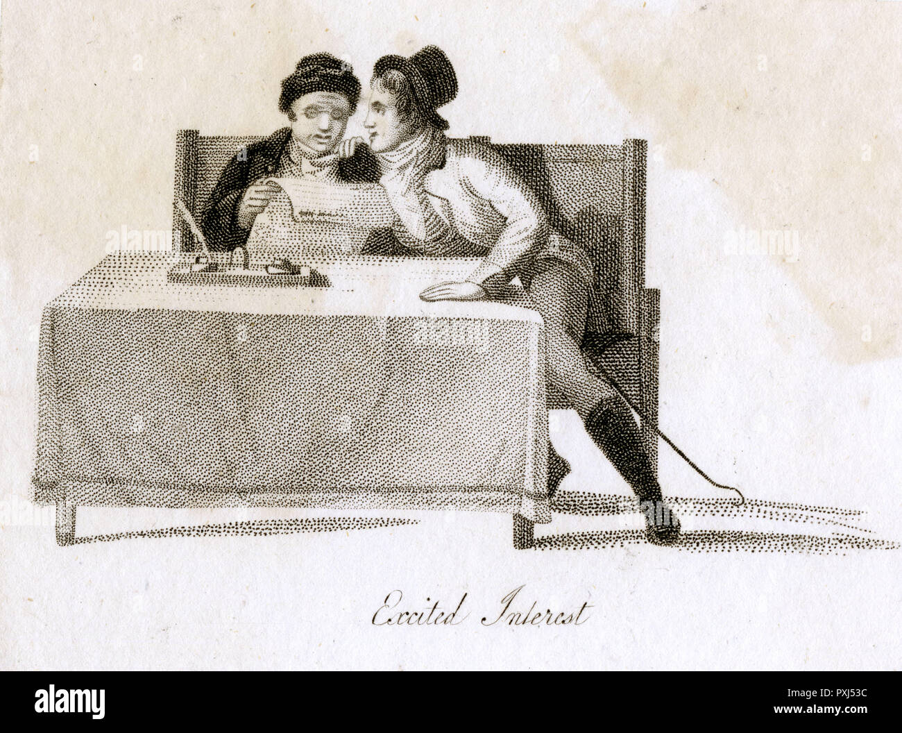 GESTE/INTERESSE AN DER BÜHNE Stockfoto