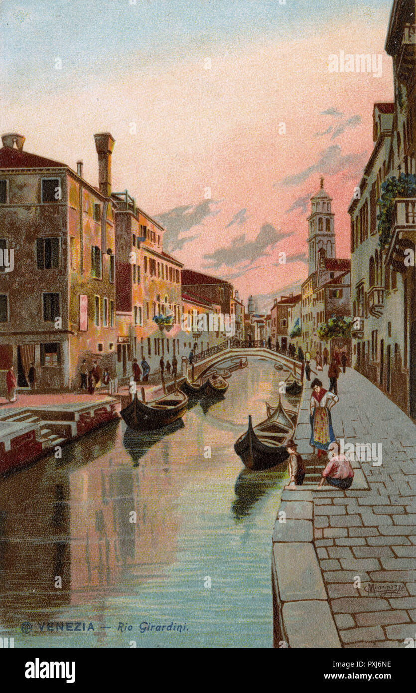 Rio Girardini - Kanal in Venedig, Italien Stockfoto