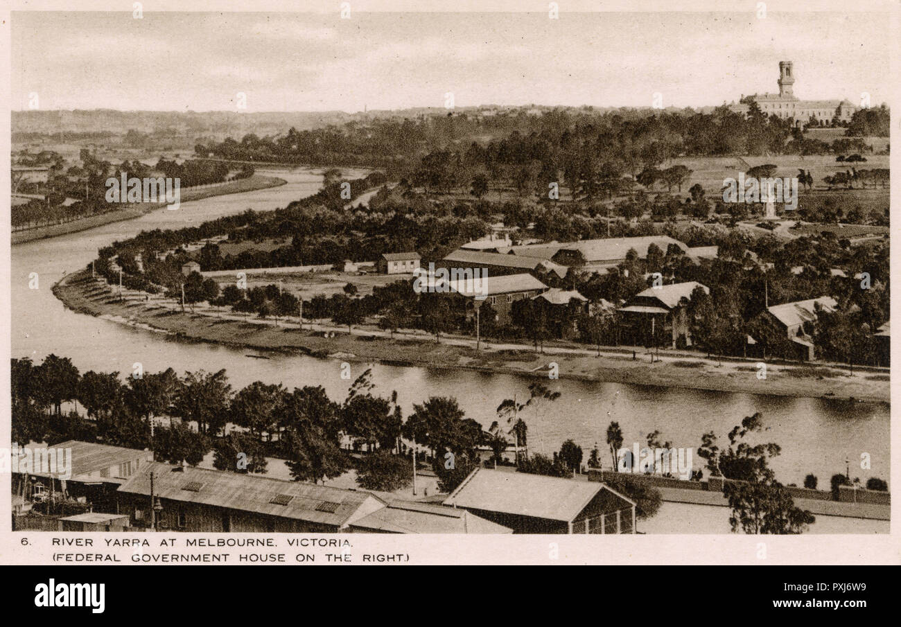 Australien - der Fluss Yarra in Melbourne, Victoria Stockfoto