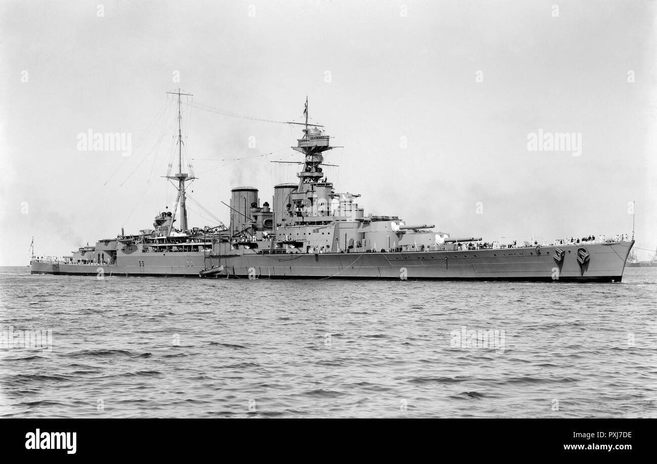 HMS Hood, Royal Navy battlecruiser Stockfoto