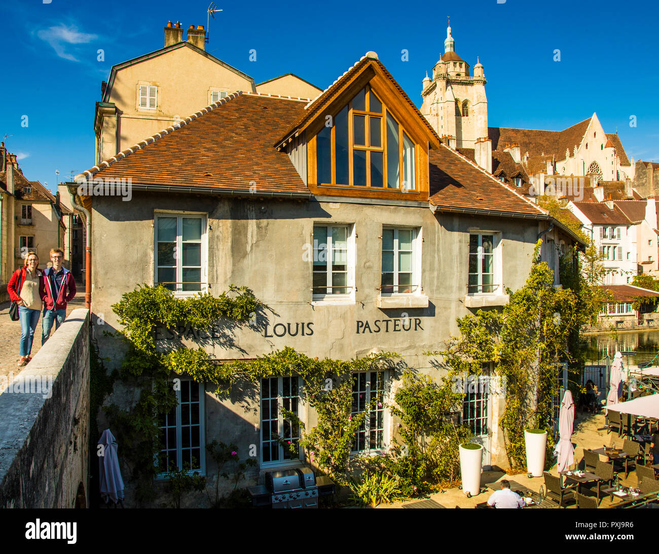Der Geburtsort von Louis Pasteur ist heute ein Veranstaltungsort in Dole, Frankreich Stockfoto