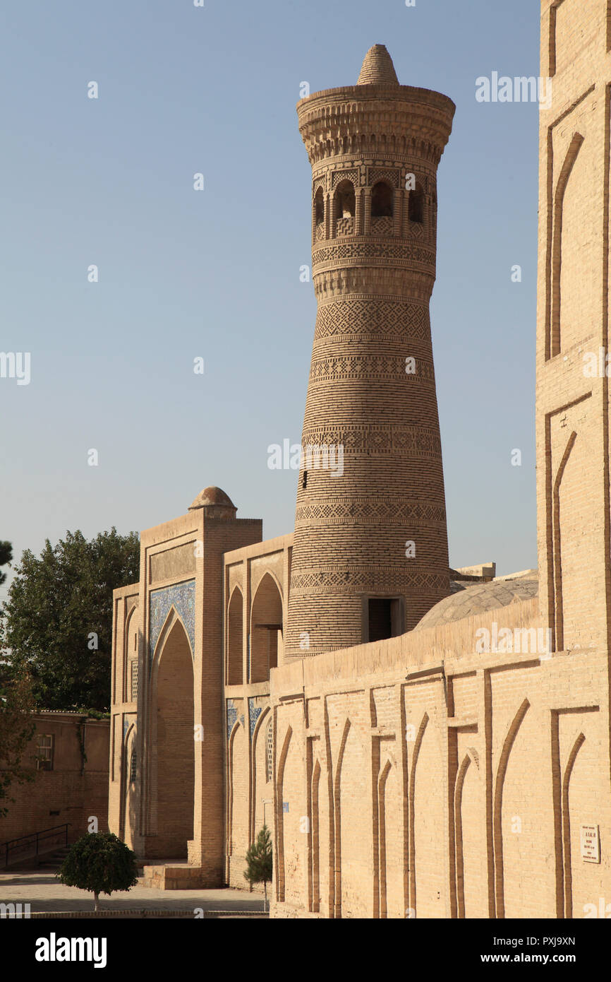 Usbekistan; Buchara; Gaukushon Madrasah, Amanda Kalon Moschee, Stockfoto