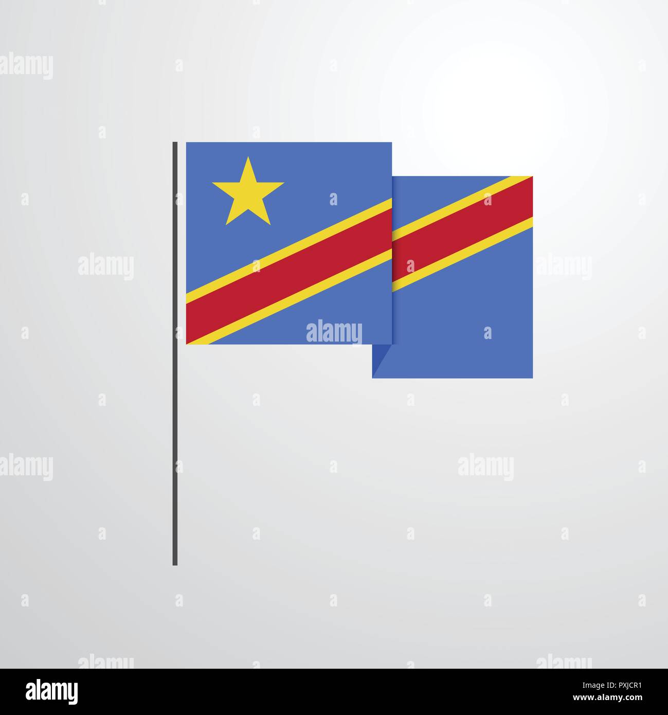 Komoren wehende Flagge design Vector Stock Vektor