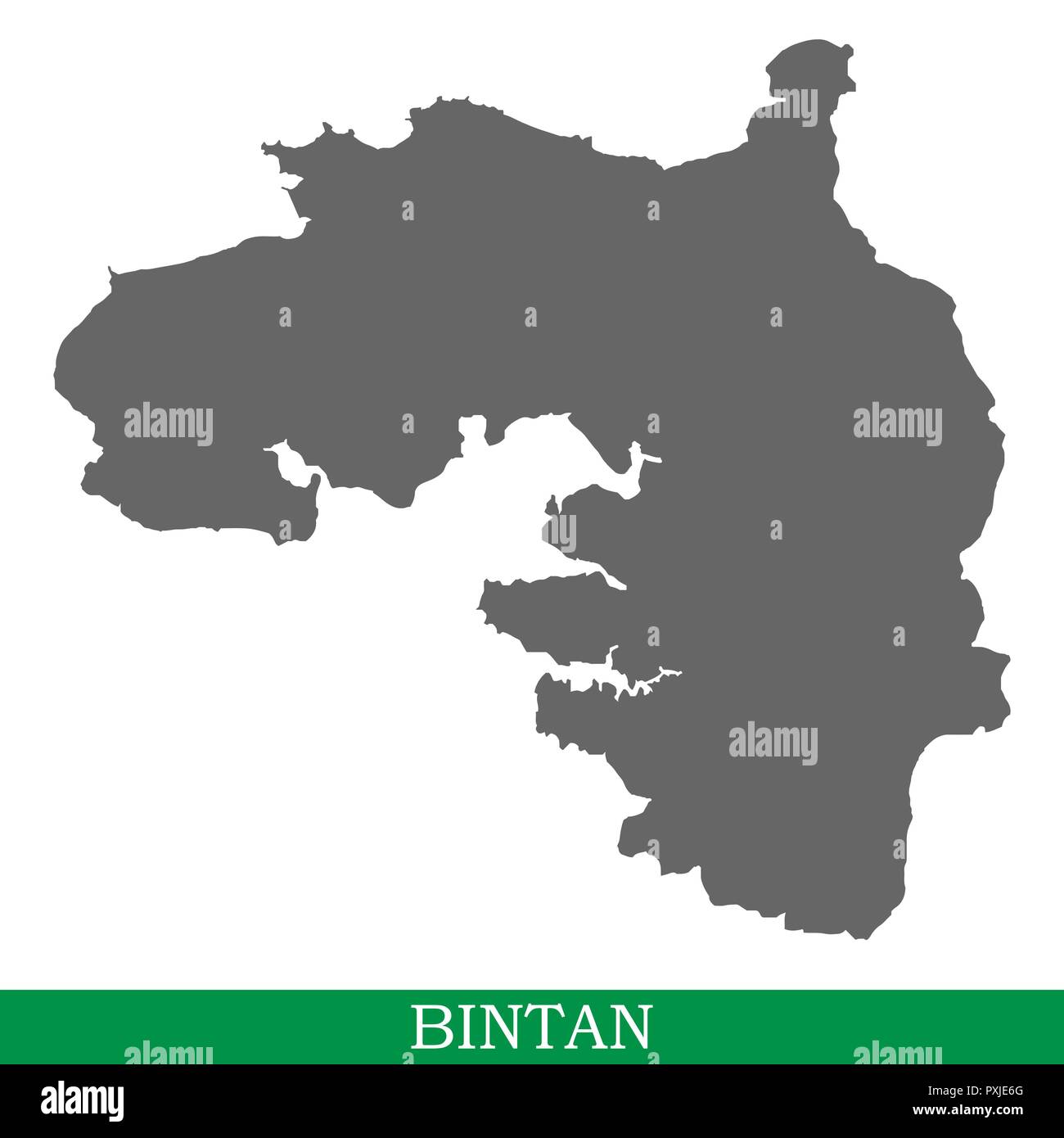 Hohe Qualität Karte von Bintan ist die Insel von Indonesien Stock Vektor