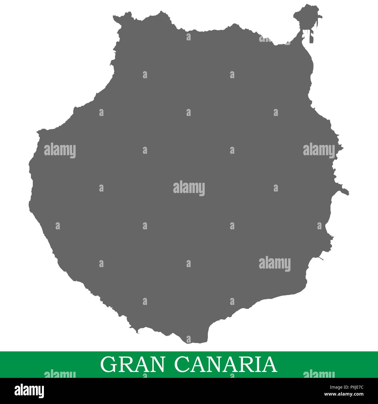 Hohe Qualität Karte von Gran Canaria ist die Insel von Spanien. Kanarische Inseln Stock Vektor