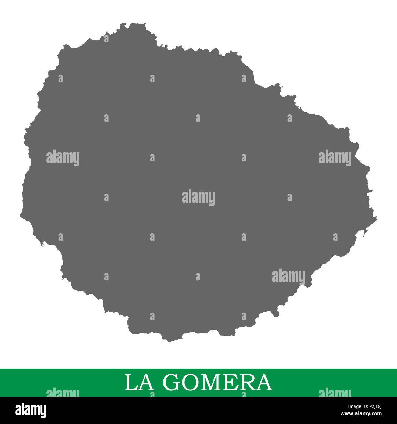 Hohe Qualität Karte von La Gomera ist die Insel von Spanien. Kanarische Inseln Stock Vektor