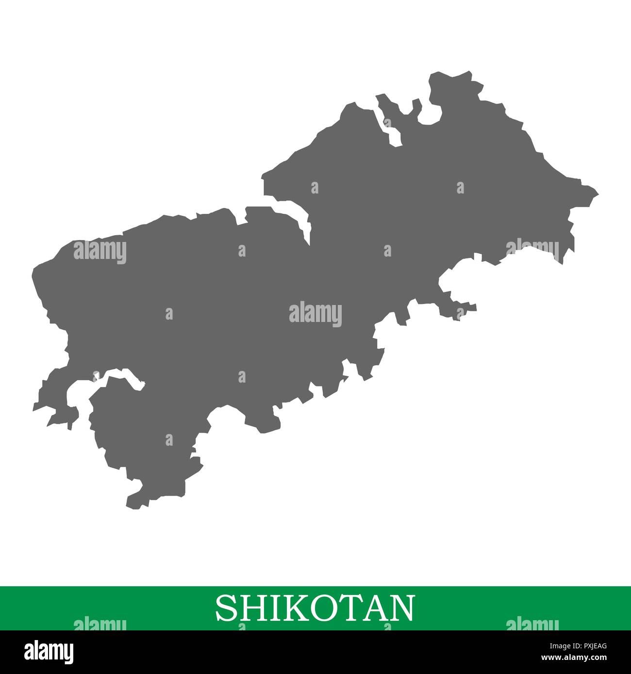 Hohe Qualität Karte von Shikotan ist die Insel Stock Vektor