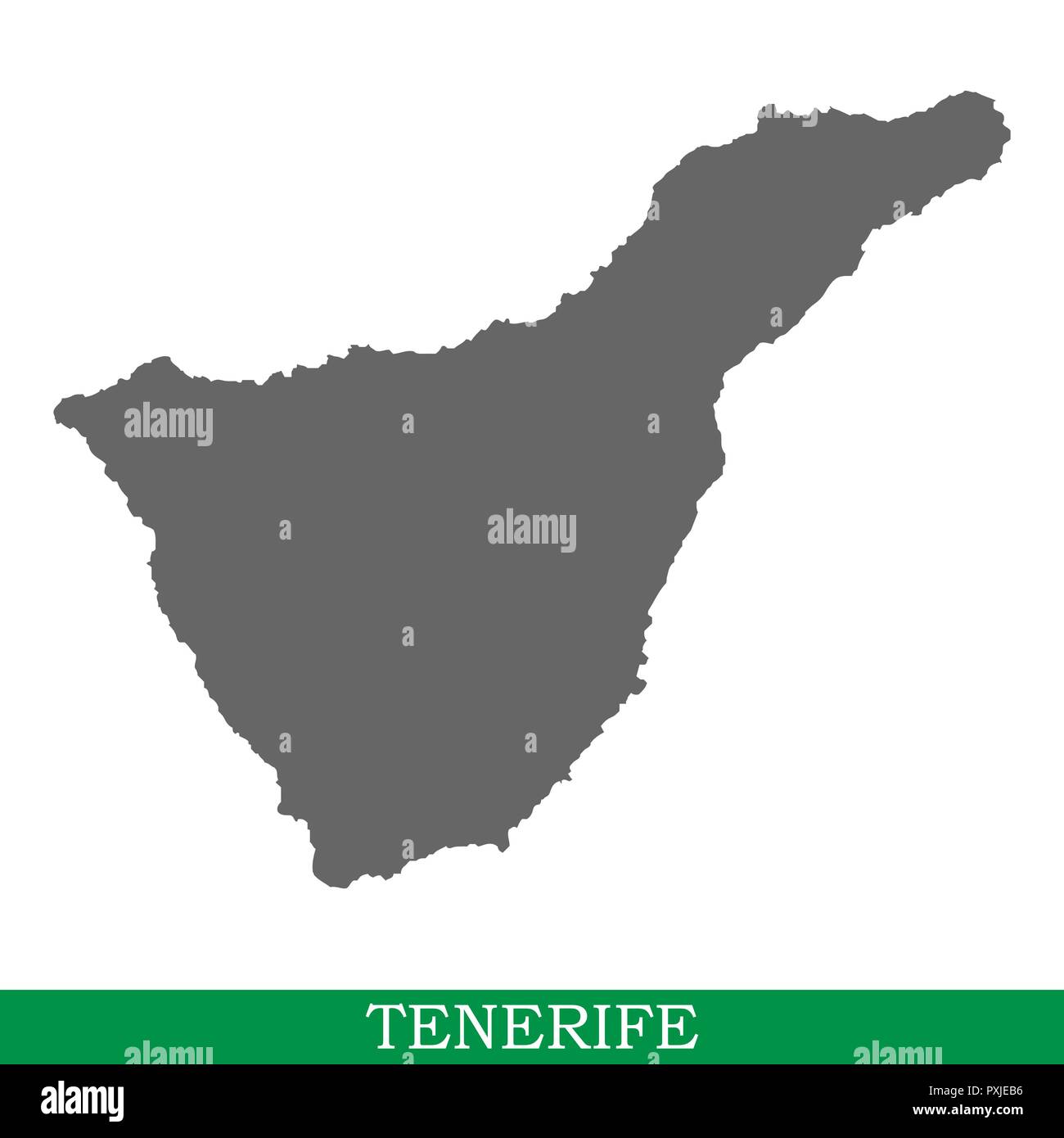 Hohe Qualität Karte von Teneriffa ist die Insel von Spanien. Kanarische Inseln Stock Vektor