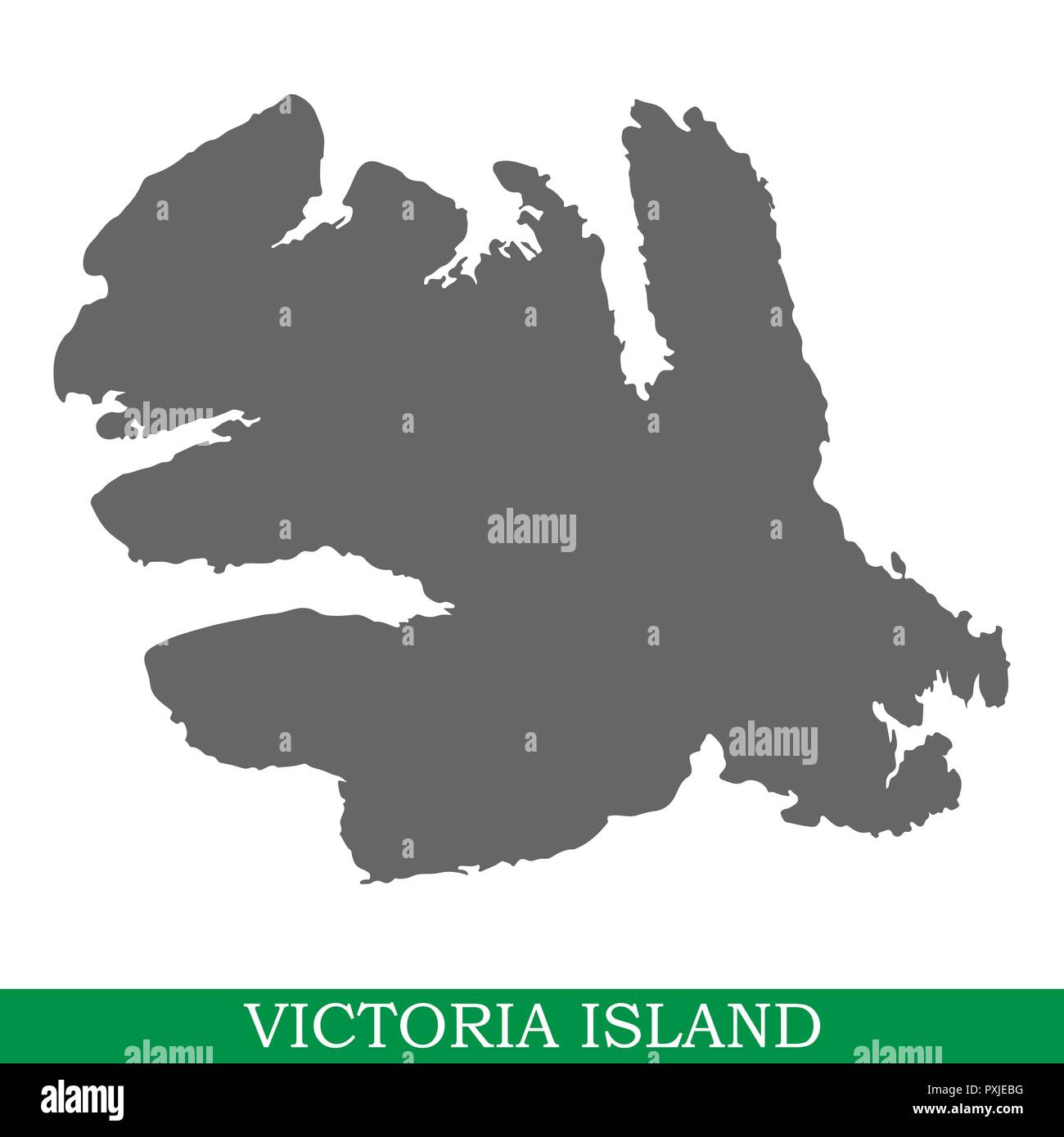 Hohe Qualität Karte von Victoria Island ist die Insel von Kanada Stock Vektor