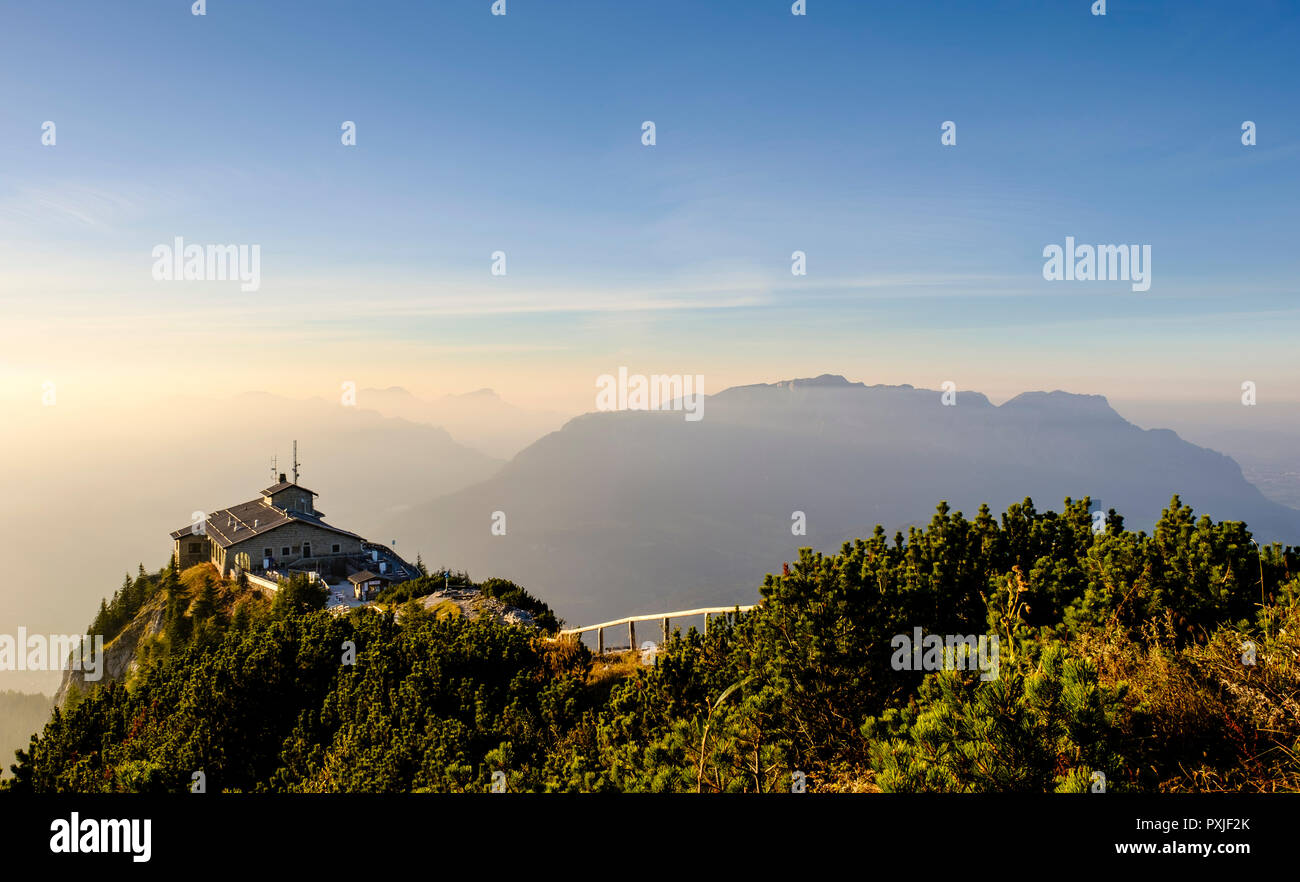 Kehlsteinhaus am Kehlstein, Untersberg, Berchtesgadener Alpen, Nationalpark Berchtesgaden, Schönau am Königssee Stockfoto