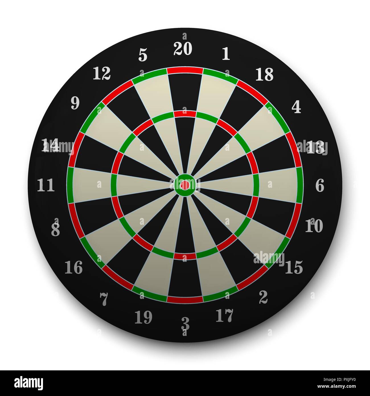 3d realistisches Ziel für Darts. Dart Board Stock Vektor