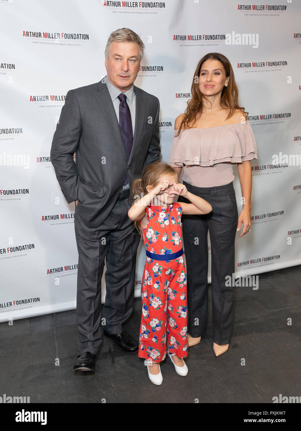 New York, NY - 22. Oktober 2018: Alec Baldwin, Carmen Gabriela Baldwin, Hilaria Baldwin besuchen 2018 Arthur Miller Stiftung würdigt Gala im City Winery Credit: Lev radin/Alamy leben Nachrichten Stockfoto