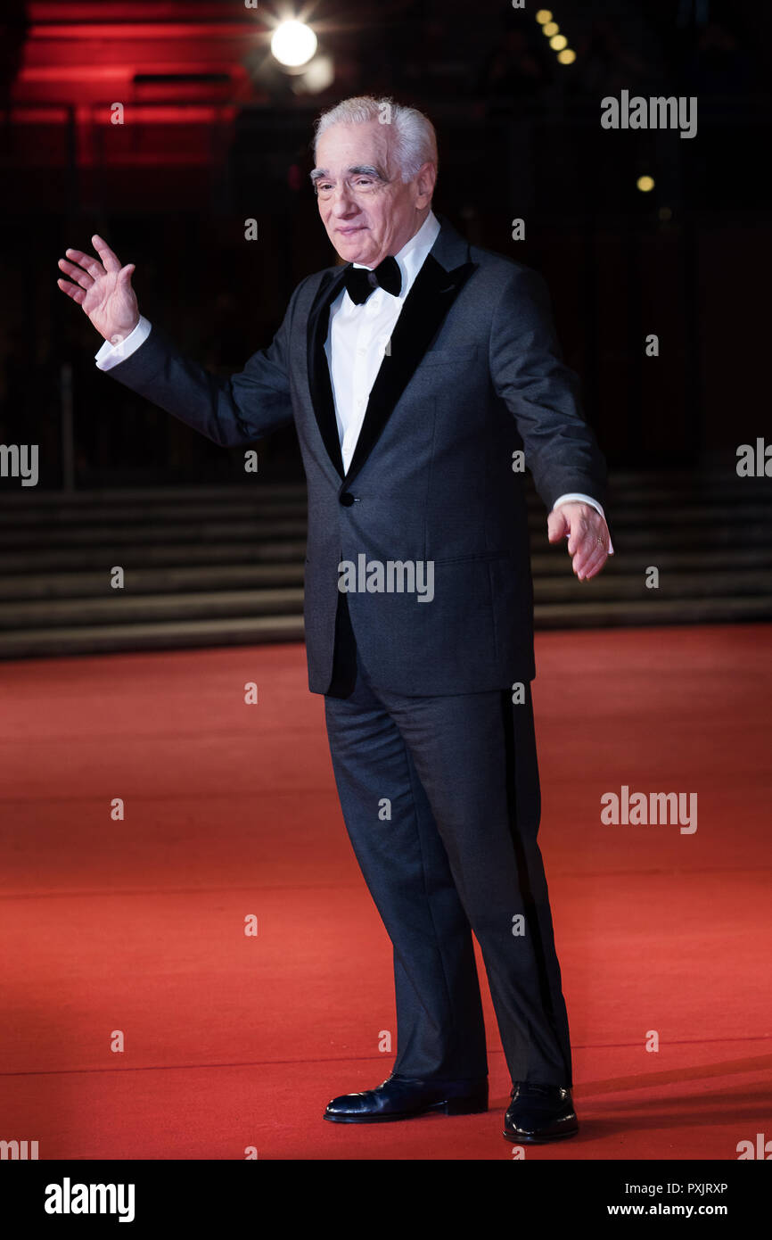 Rom, Italien. 22. Oktober, 2018: Regisseur Martin Scorsese, Lifetime Achievement Award, nimmt an den roten Teppich des Rom Film Festival 2018 im Auditorium Parco della Musica. Credit: Gennaro Leonardi/Alamy leben Nachrichten Stockfoto