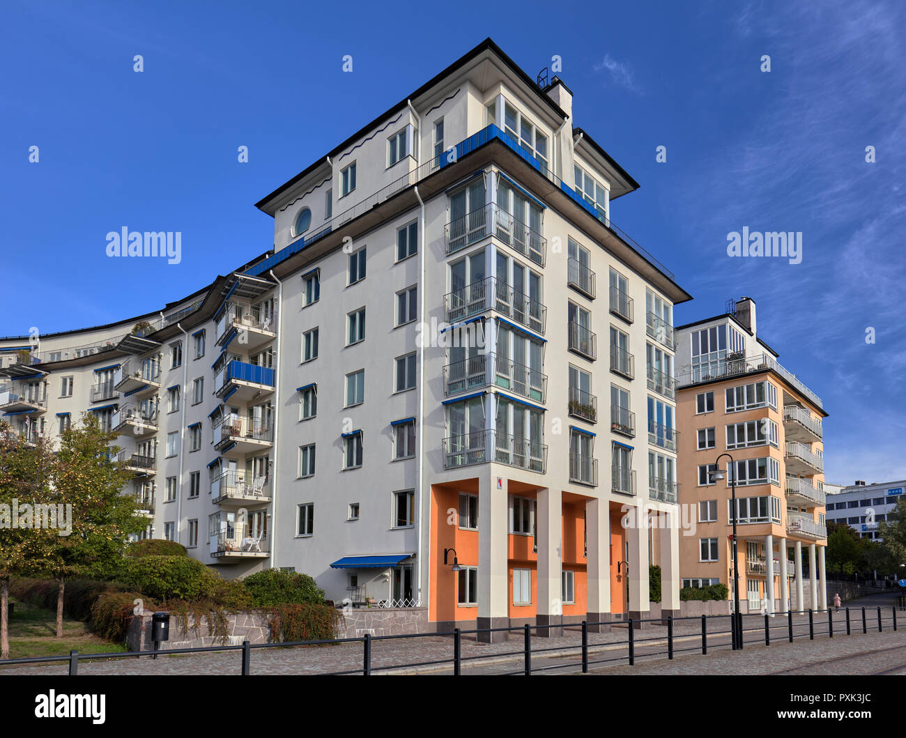 Gehäuse Gebäude im Stadtteil Södermalm, Stockholm, Schweden Stockfoto