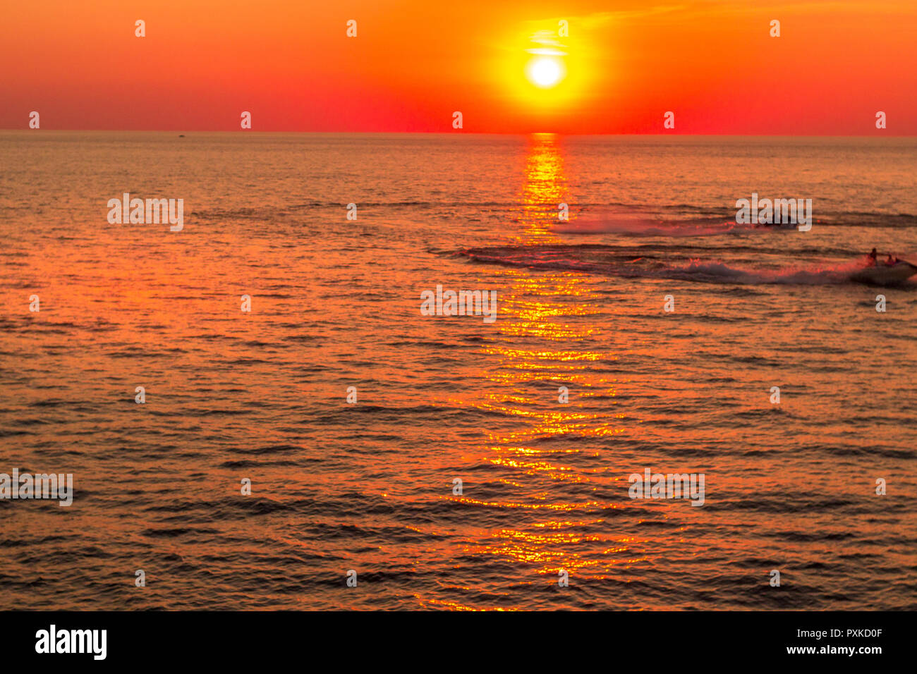 Lake Erie Sonnenuntergang Stockfoto