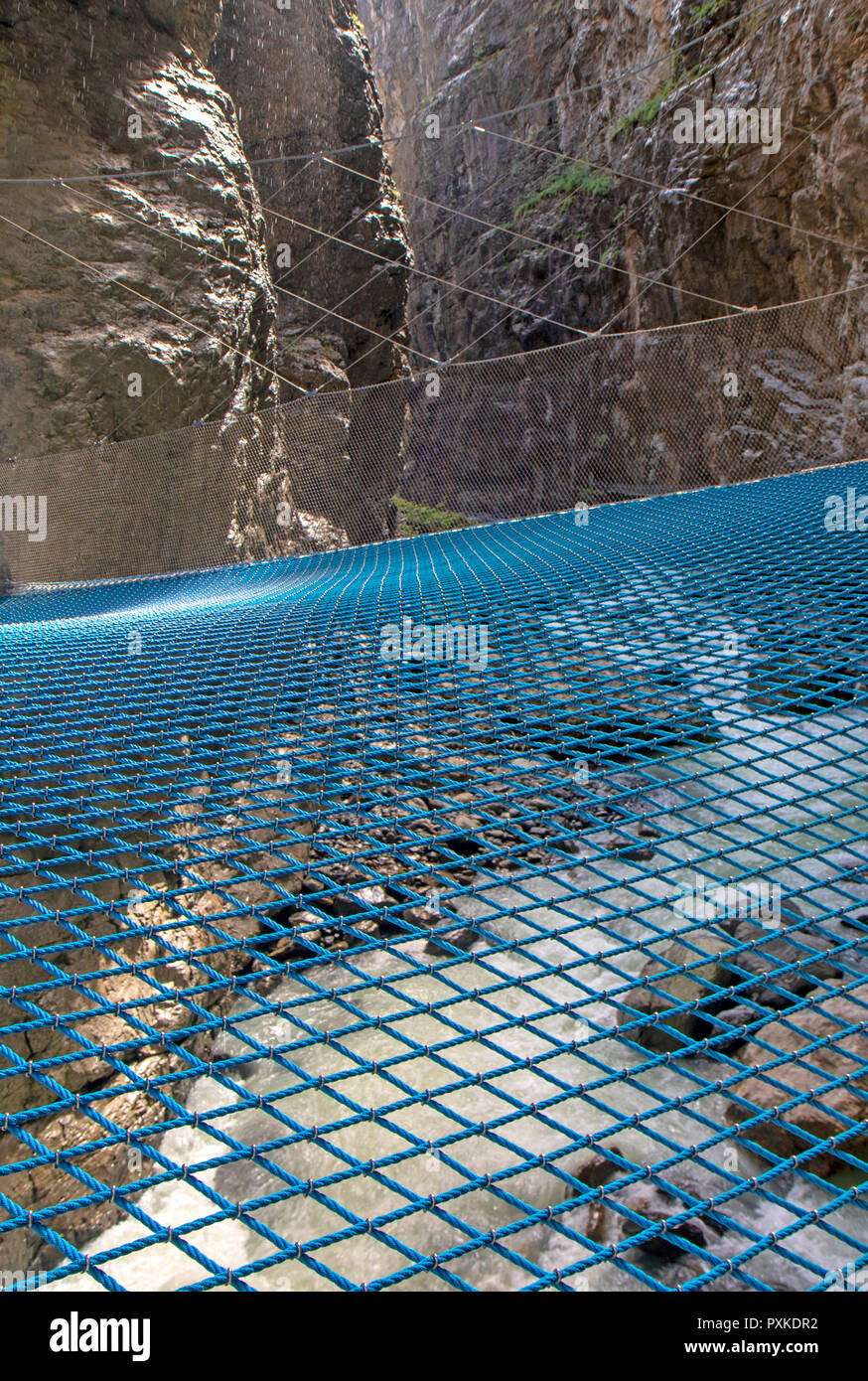 Die 'Spider Web'net in der Glacier Canyon Stockfoto