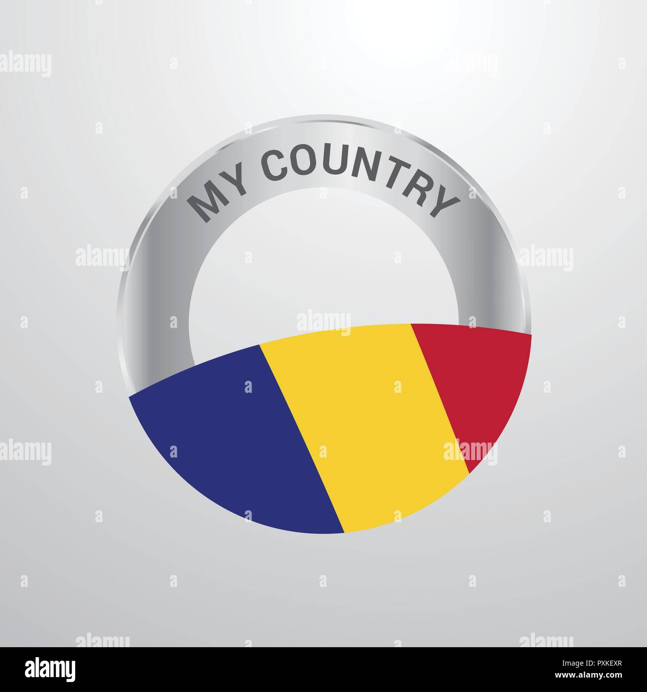 Rumänien mein Abzeichen Land Flagge Stock Vektor