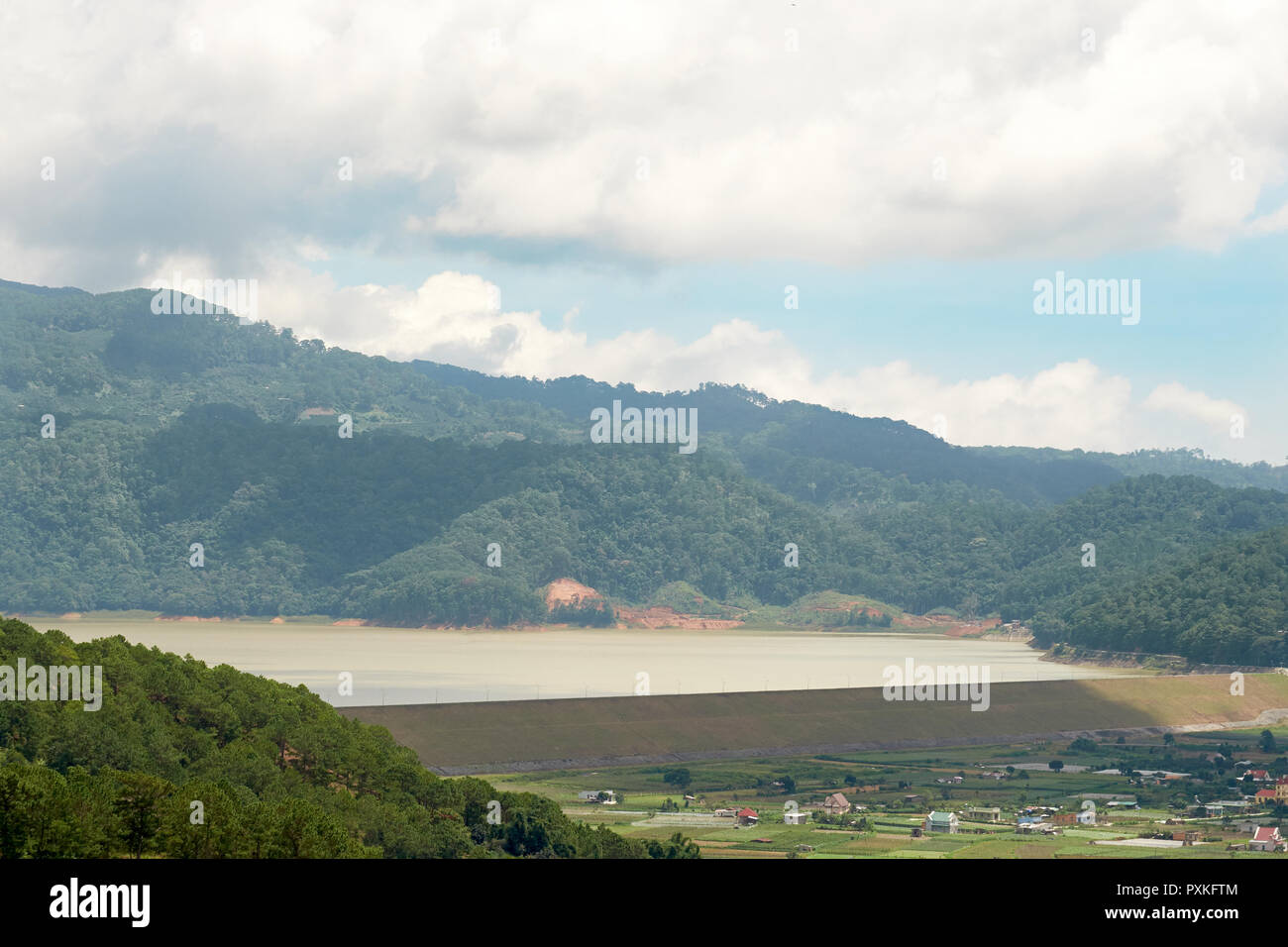 Ansicht der TIB (Don Duong) Dam, Lam Dong, Vietnam Stockfoto