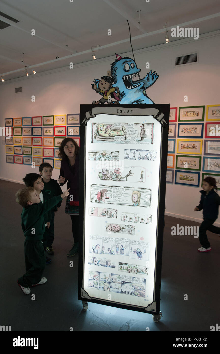 Interaktive Ausstellung des Künstlers Liniers im Centro Cultural Borges Stockfoto
