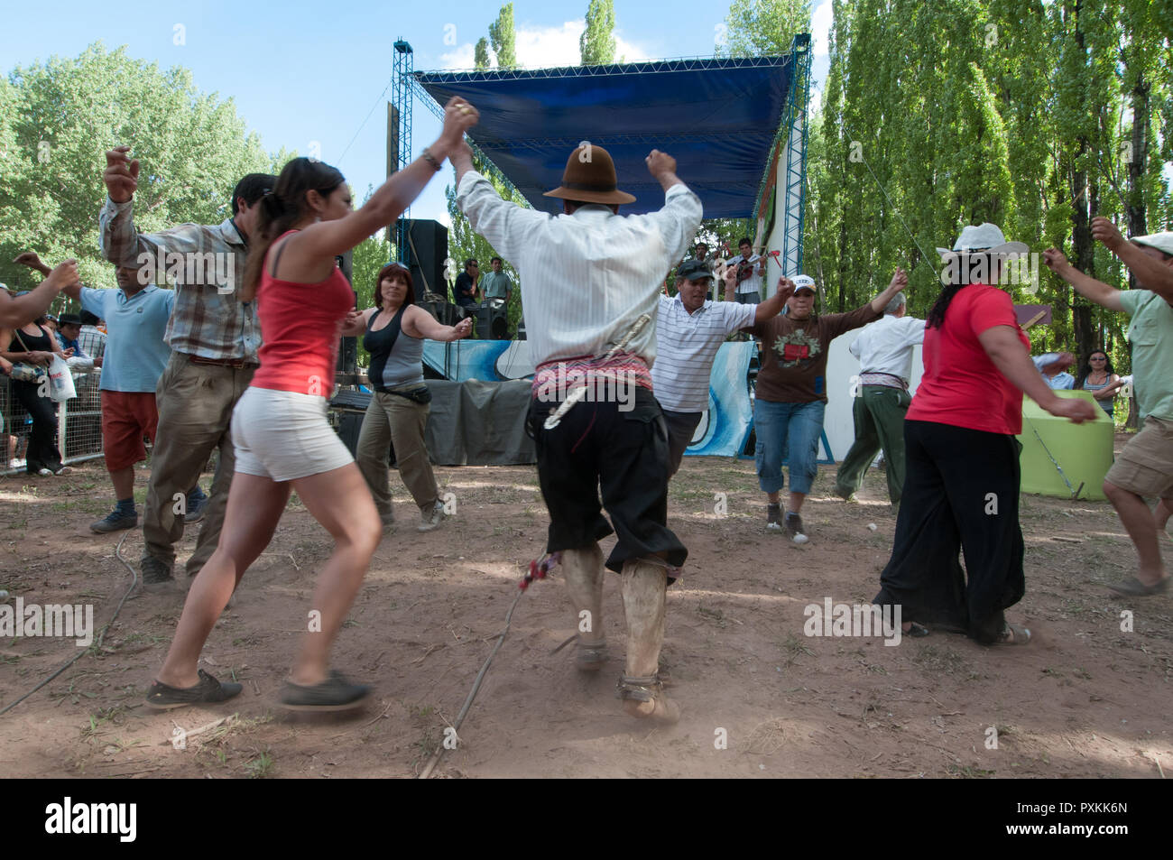 Balada Mate während einer jineteada (Rodeo) in Salvador Stockfoto