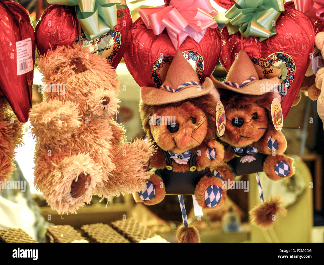 Souvenirs auf dem Oktoberfest in München Stockfoto