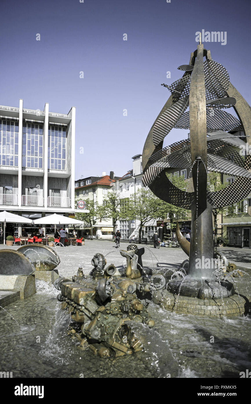 Deutschland, Bodensee, Europa, Oew Barockstrasse, Stadt, Sehenswuerdigkeit, Tourismus, Baden-Württemberg, Friedrichshafen, Stadtansicht, Stockfoto