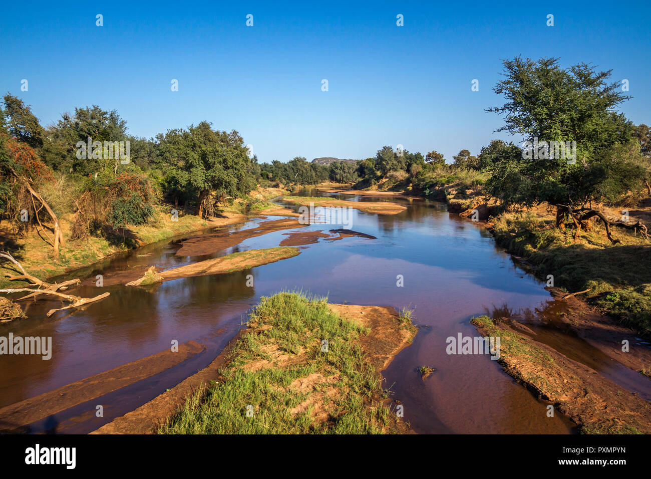 Luvuvhu Fluss in Pafuri, Krüger Nationalpark, Südafrika Stockfoto