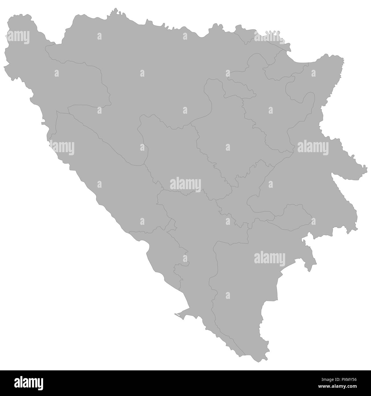 Bosnien Karte mit Regionen & Landkarten mit Provinzen