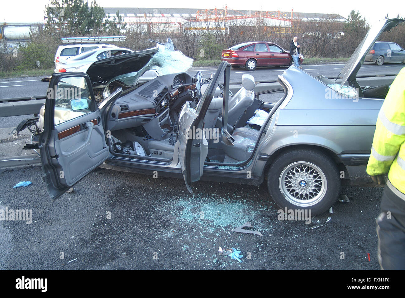 Auto Crash wreckage Stockfoto