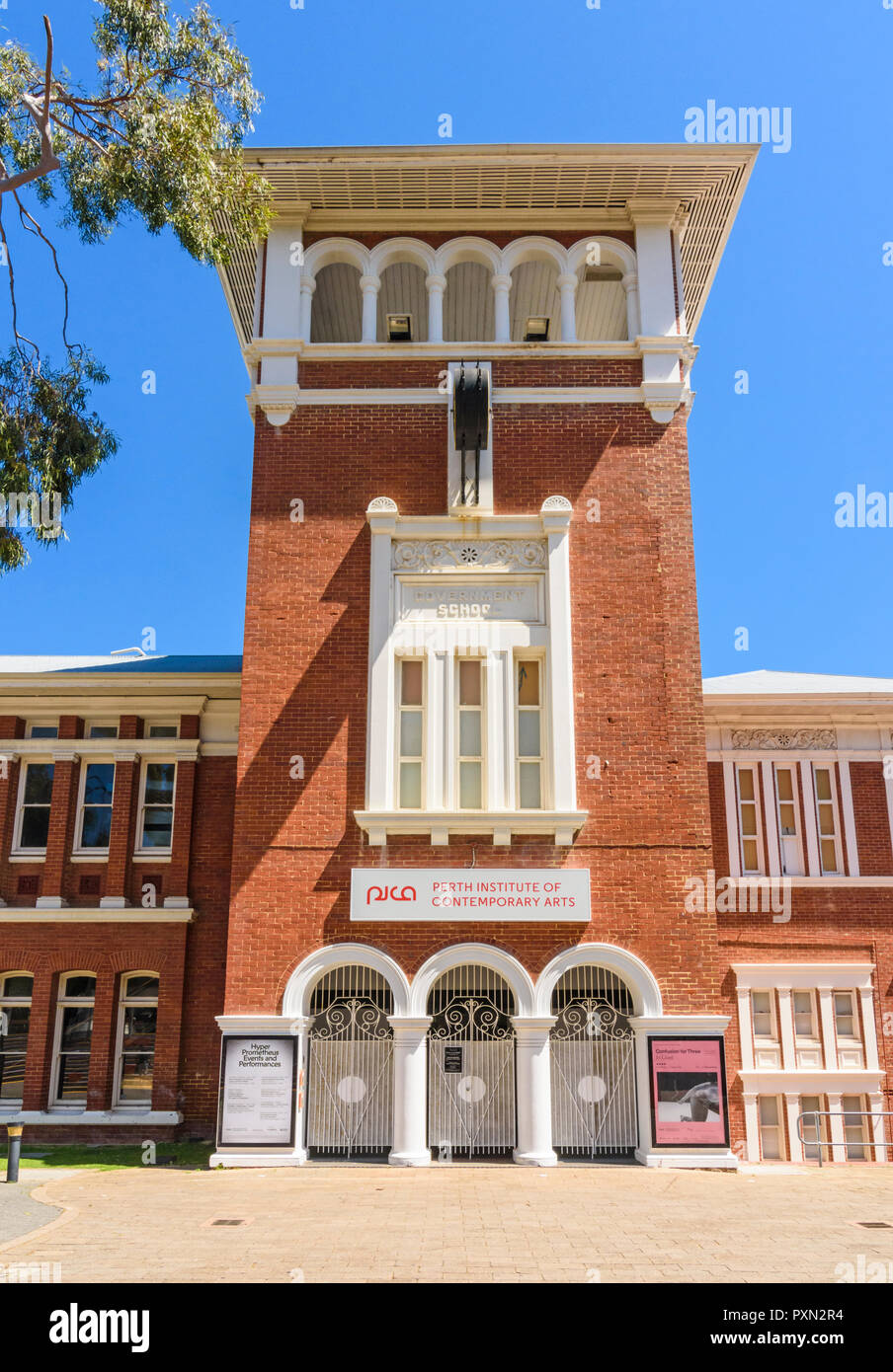 Perth Institut für Zeitgenössische Kunst in der alten Perth Central School Gebäude, Perth, Western Australia Stockfoto