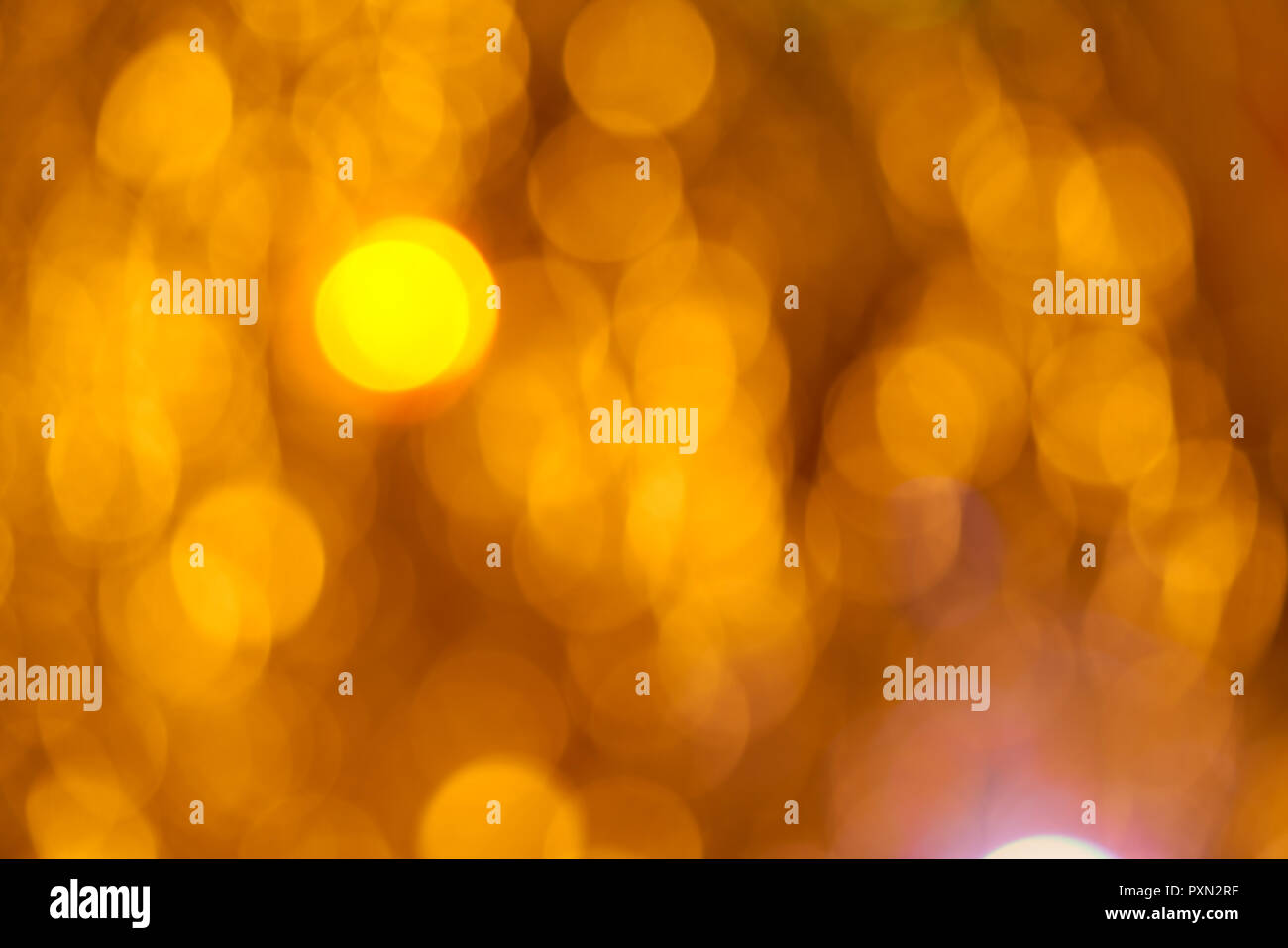 Golden flare Licht Unschärfe abstrakt Hintergrund gelb Stockfoto