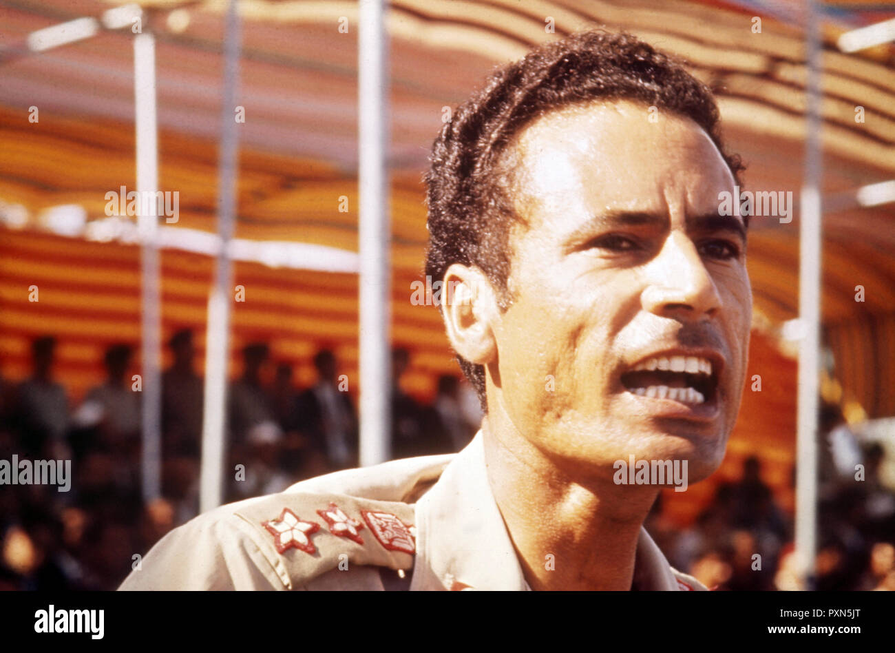 Muammar Gaddafi, 70 s Stockfoto