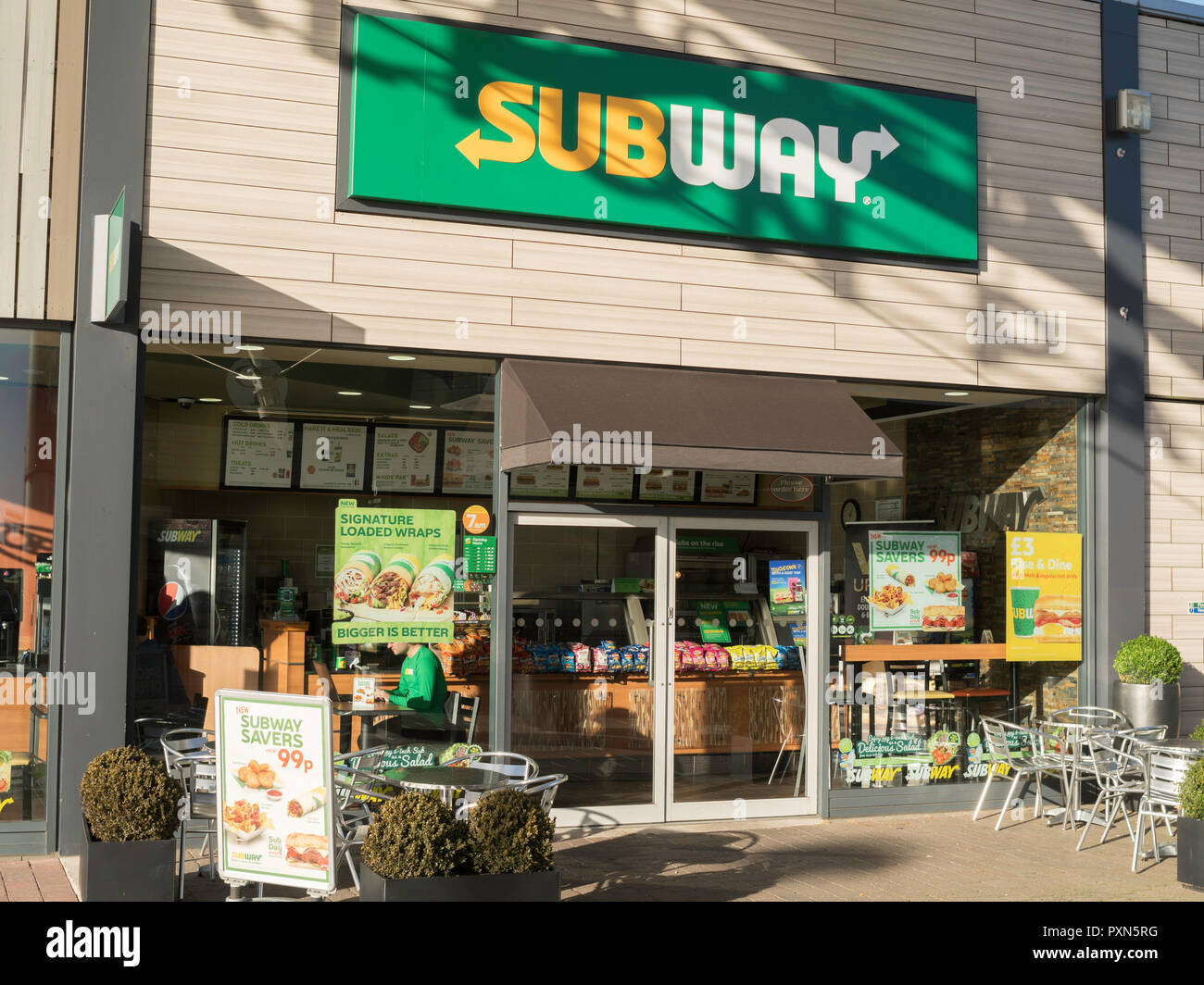 U-Bahn fast food Restaurant, Dalton Park, Murton, County Durham, England, Großbritannien Stockfoto