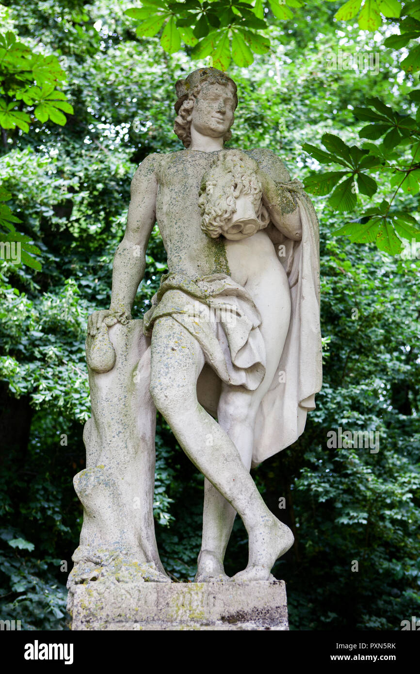 Skulptur von Quecksilber in Nordkirchen Wasserschloss Palace, Deutschland Stockfoto