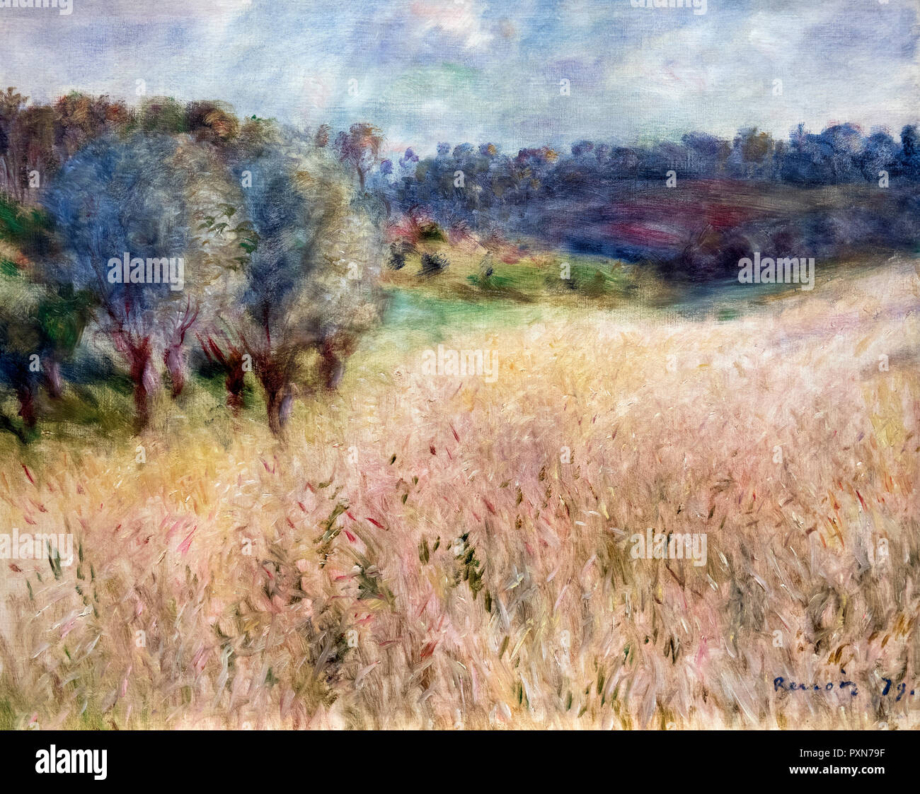 Von Pierre Auguste Renoir (1841-1919), Öl auf Leinwand, 1879 Wheatfield Stockfoto