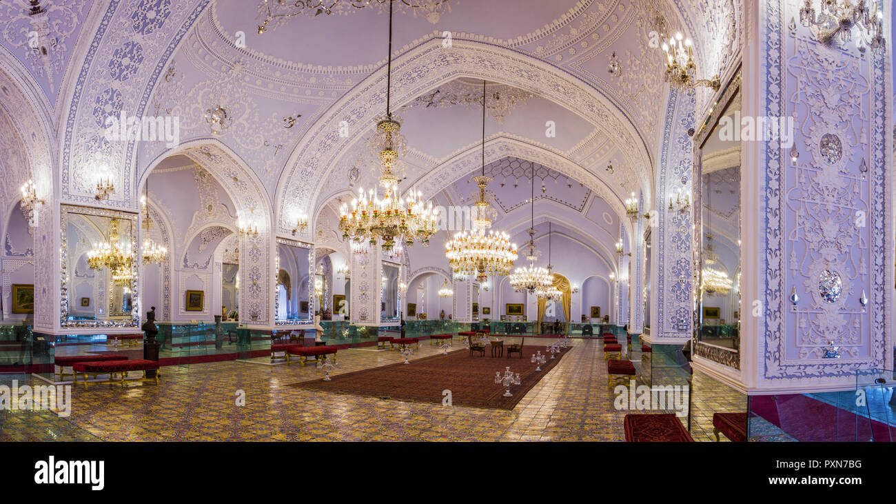 Golestan Palace ist eines der ältesten historischen Denkmäler in der Stadt Teheran. Am 2013 wurde es zum UNESCO-Weltkulturerbe erklärt. Stockfoto