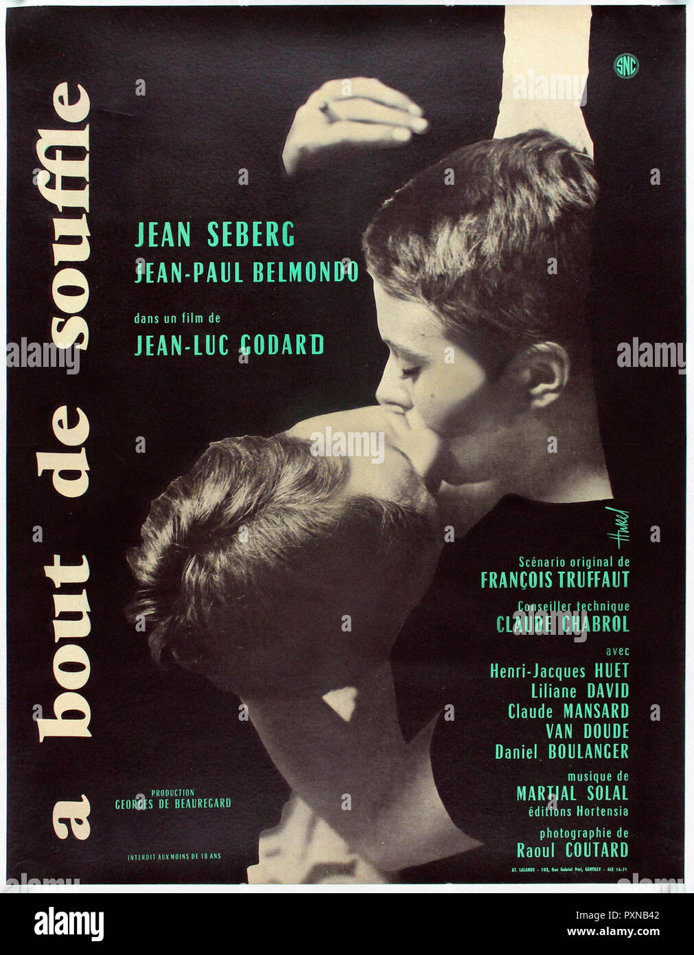 A bout de souffle - Original filmplakat Stockfoto