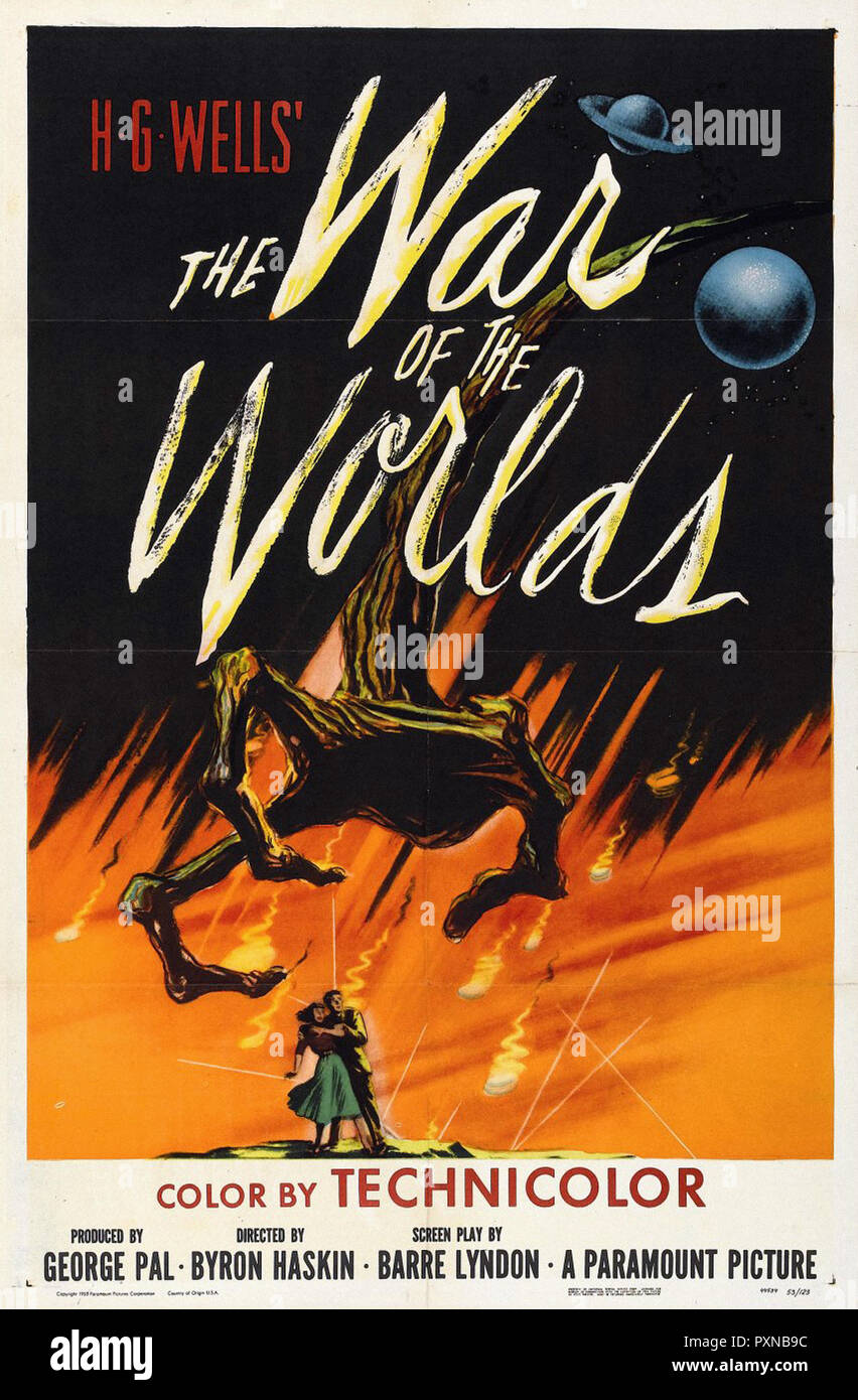 Der Krieg der Welten - Original filmplakat Stockfoto