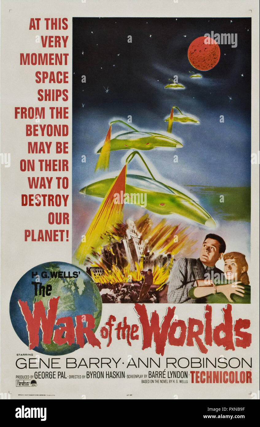 Der Krieg der Welten - Original filmplakat Stockfoto